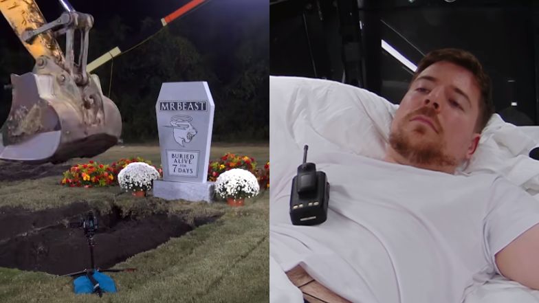 MrBeast gets buried alive and spends 7 days in a coffin underground