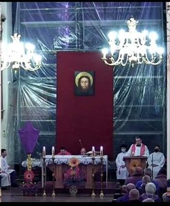 Niedziela Palmowa w Nowym Sączu. Kuriozalna transmisja mszy