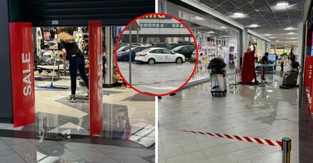 Zalało dużą galerię handlową. Woda wdarła się do sklepu