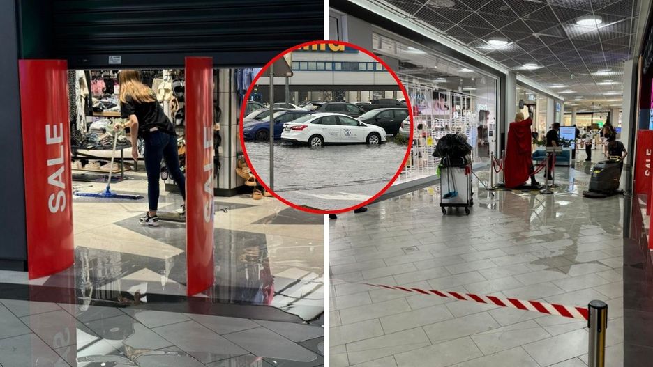 Woda zalała centrum handlowe