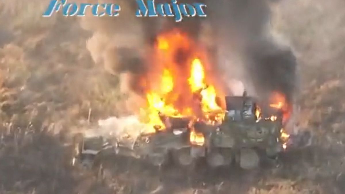 Ukraińcy stracili na polu walki pojazd M1132 Stryker