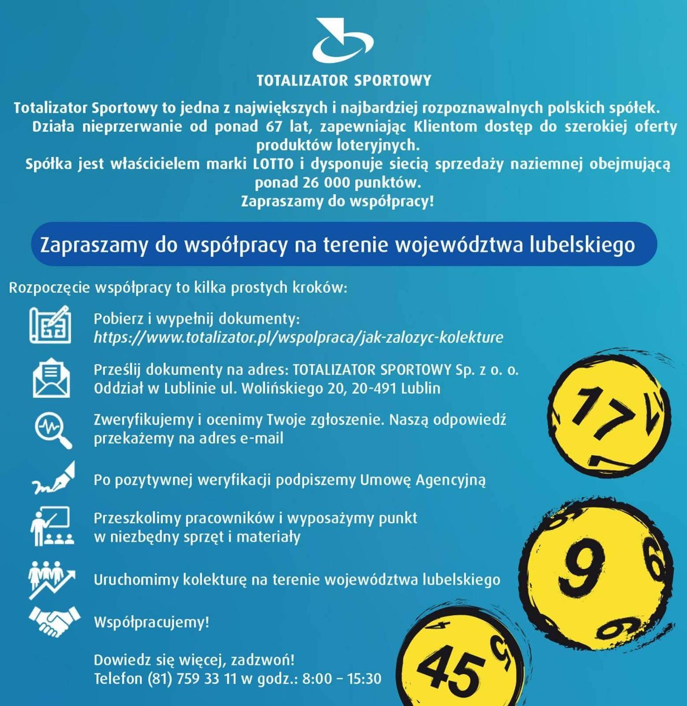 grafika Totalizator Sportowy – jak otworzyć kolekturę LOTTO