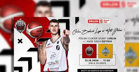 Mecz czerwono-czarnych z Arką Gdynia. Przyjdź i wspieraj Start Lublin w Orlen Basket Lidze! Wygraj bilety na mecz