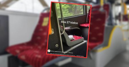 Oddawał mocz w autobusie. Pasażer nagrywał. Przykry widok z Kielc