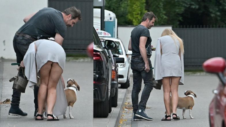 Paweł Deląg na randce z tajemniczą blondynką i jej psem