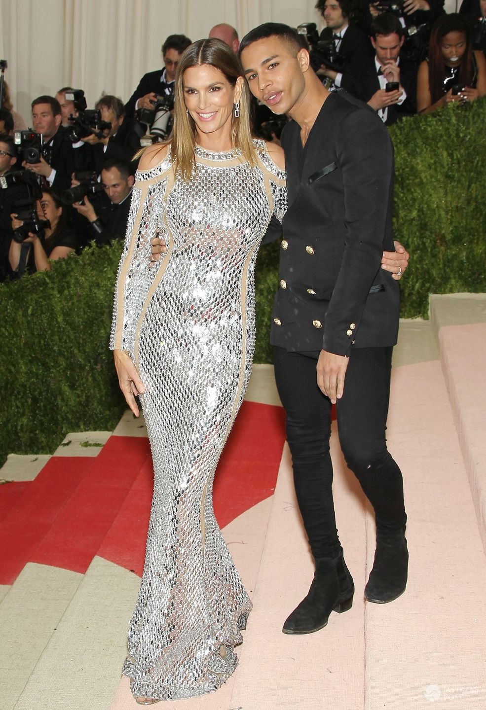 Cindy Crawford i Olivier Rousteing - MET Gala 2016