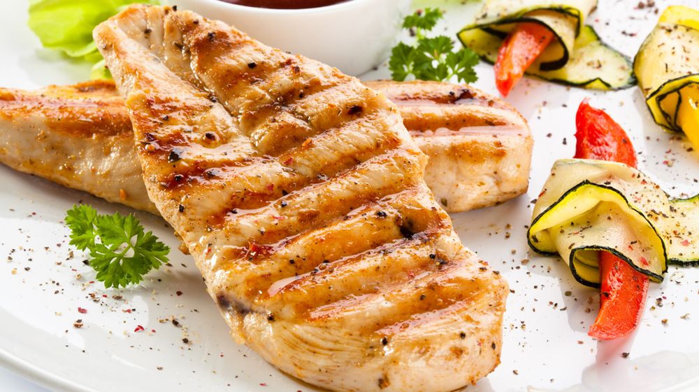 Pierś z kurczaka smażona bez skóry