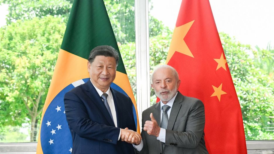 Xi Jinping oraz Luiz Inacio Lula da Silva 