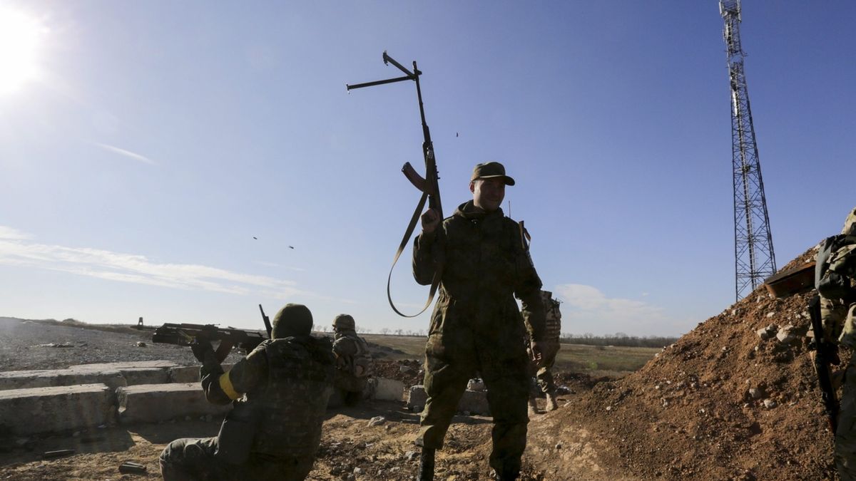 Ochotnicy walczący przy donieckim lotnisku