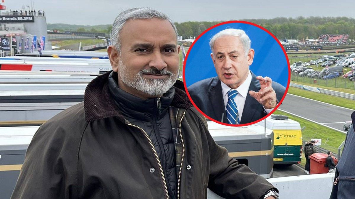 Na zdjęciu: Wasim Haq, na małym zdjęciu: premier Izraela Benjamin Netanjahu