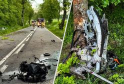 Dramat na drodze. Auto rozpadło się na pół. Wstrząsające zdjęcia