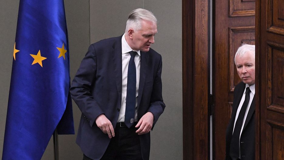 Wybory 2020. Jarosław Gowin (lider Porozumienia) oraz Jarosław Kaczyński (prezes PiS)
