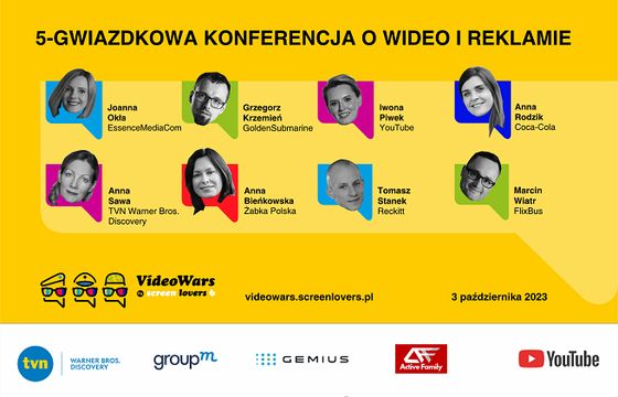 Przedstawiciele TVN Warner Bros. Discovery, Gemiusa, YouTube i Żabki prelegentami 6. edycji VideoWars by ScreenLovers