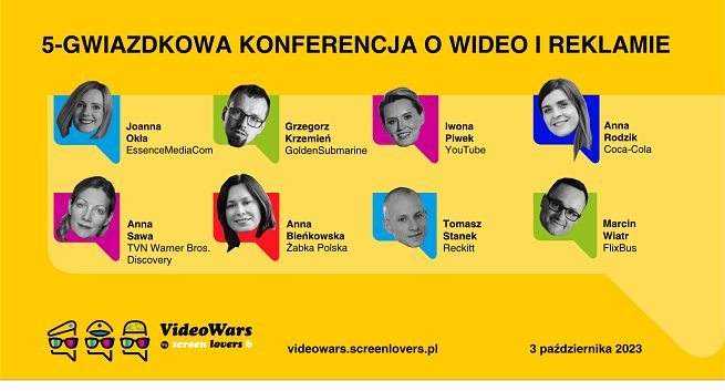 Przedstawiciele TVN Warner Bros. Discovery, Gemiusa, YouTube i Żabki prelegentami 6. edycji VideoWars by ScreenLovers