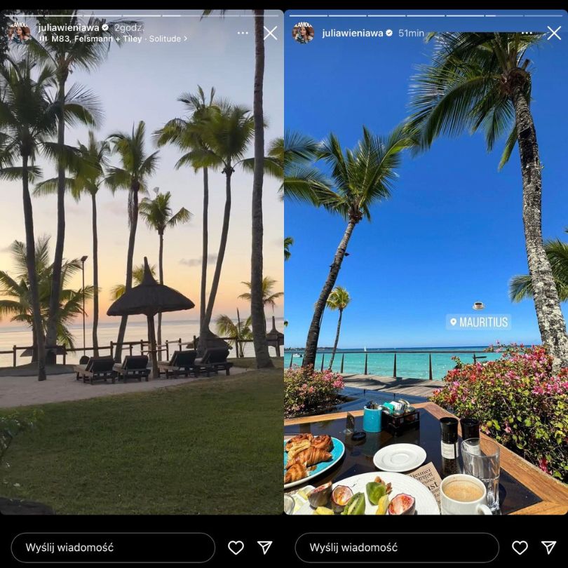 Julia Wieniawa relacjonuje wakacje na Mauritiusie