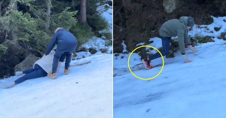 Nagrali ich w drodze na Śnieżkę. Złapiesz się za głowę