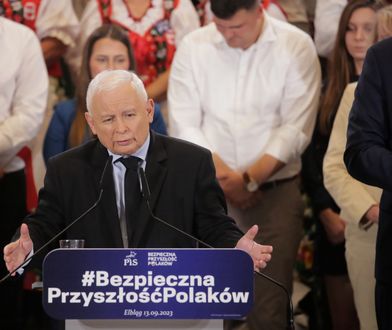 Kaczyński zaskoczył w Elblągu. "Z ulewy pod rynnę"