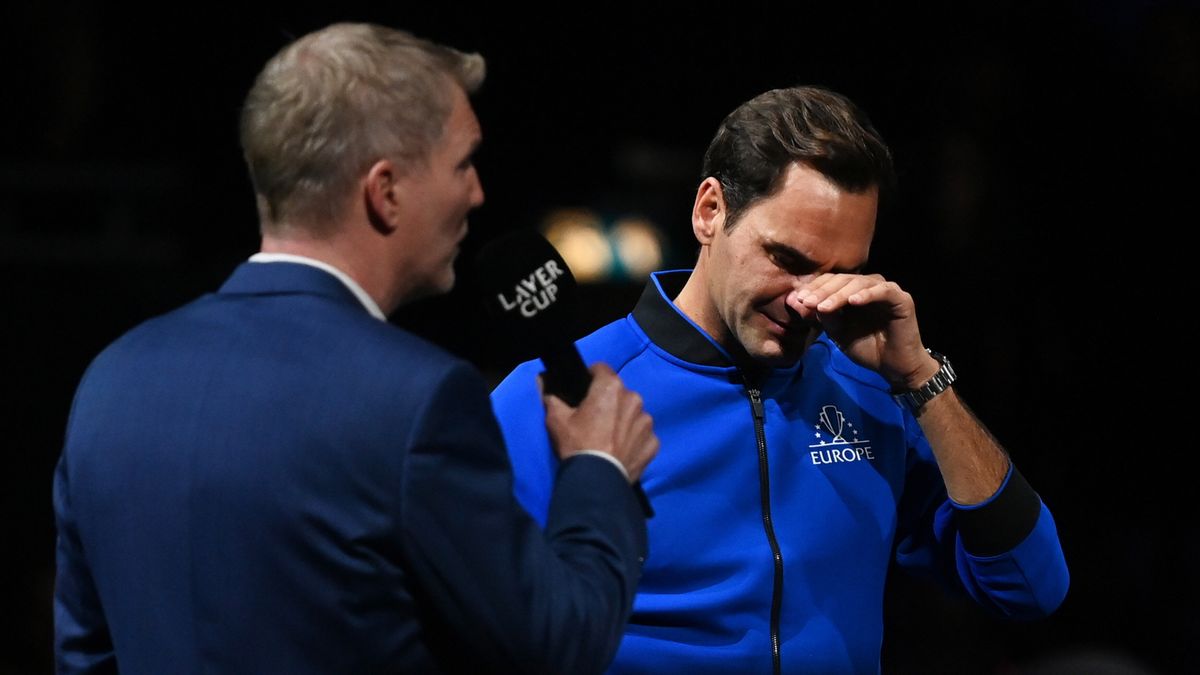 Roger Federer podczas wywiadu