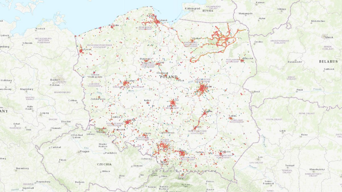 Mapa prędkości internetu