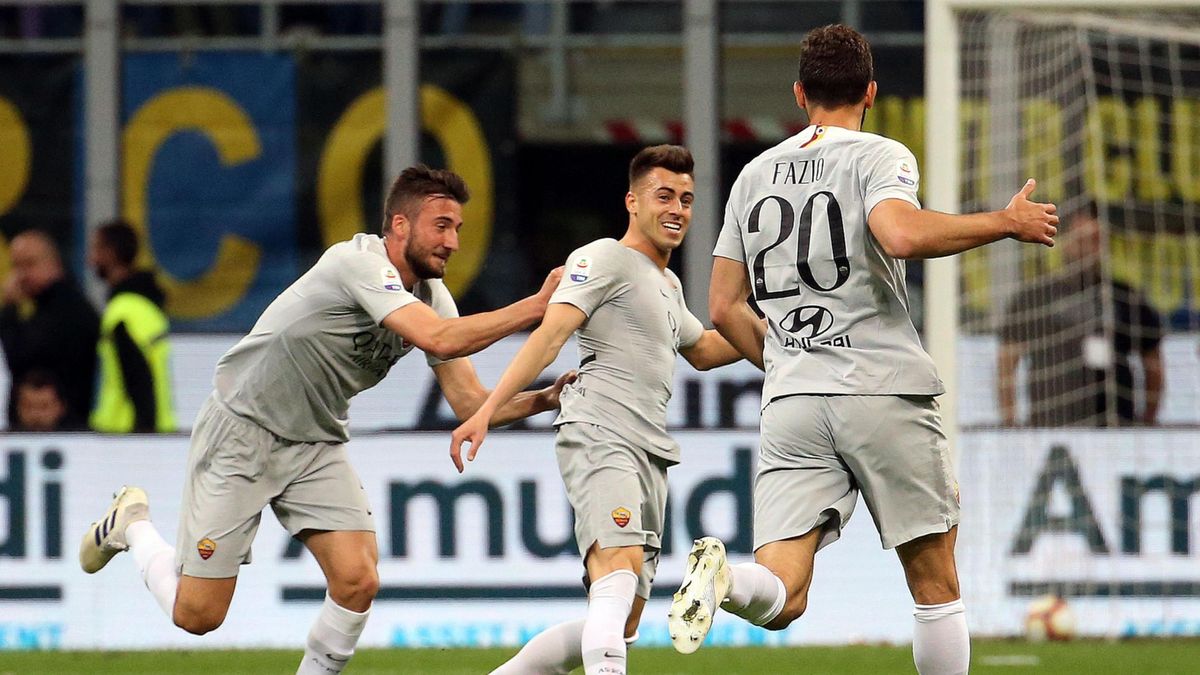 radość piłkarzy AS Roma