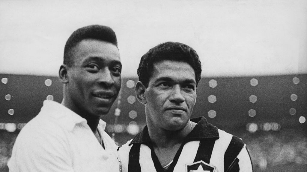 Na zdjęciu od lewej: Pele i Garrincha