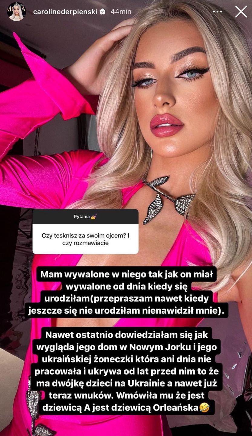 Caroline Derpienski o relacjach z rodzicami