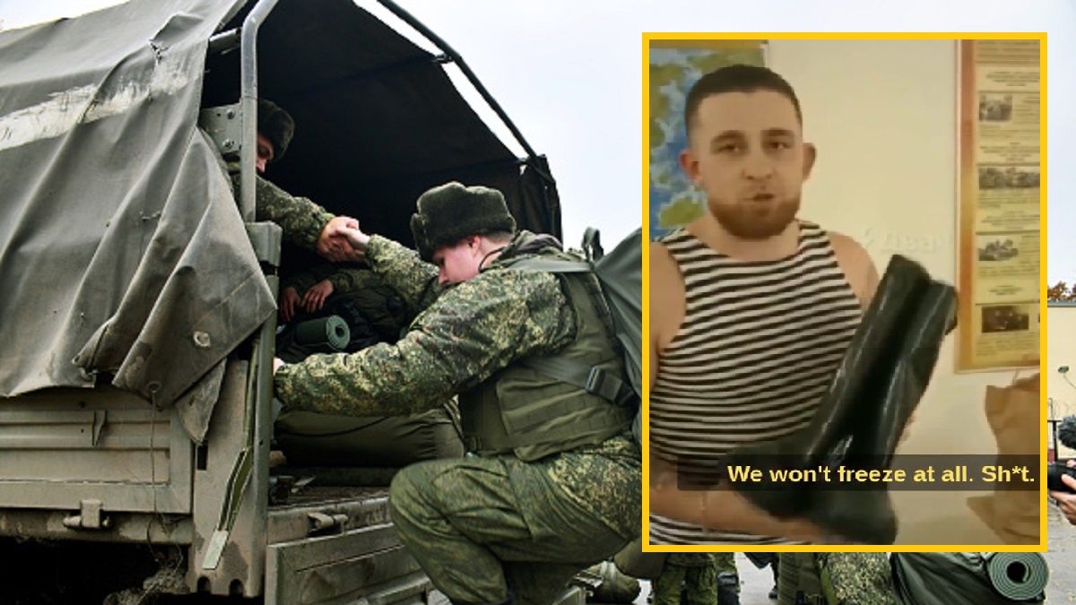 Rosjanin pokazał, z czym ma jechać na wojnę 