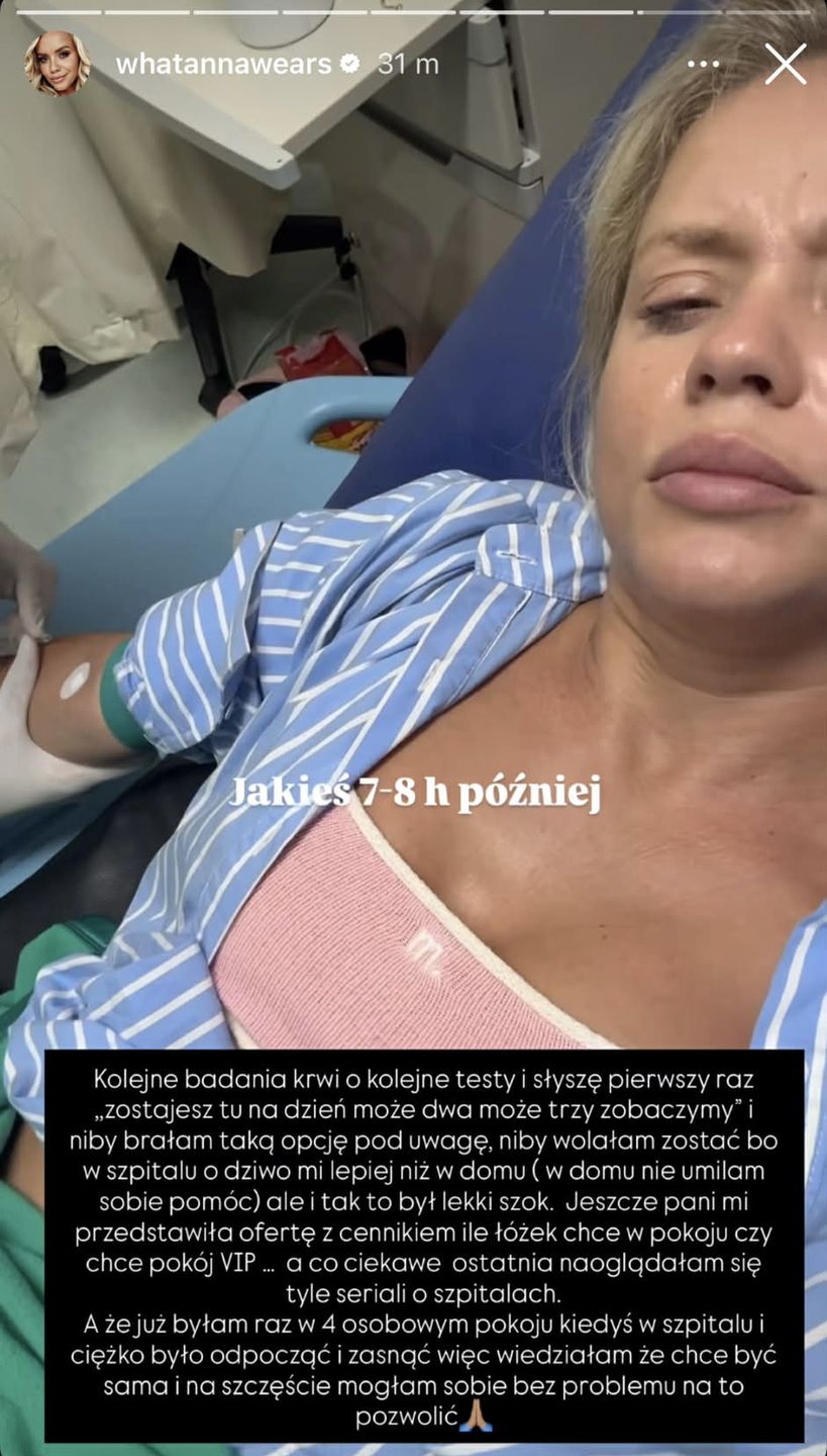 Anna Skura w szpitalu