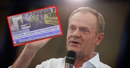 Relacjonowali wiec Tuska. Wpadka TVN24