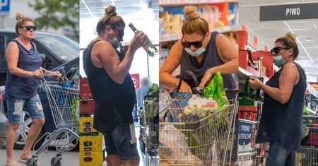 Beata Kozidrak kupuje wino, piwo i storczyka w dyskoncie (ZDJĘCIA)