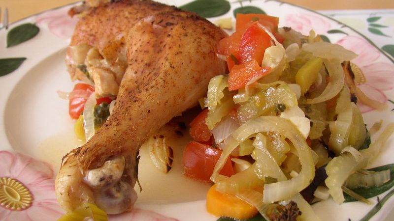 Pieczone udko z kurczaka (samo mięso)