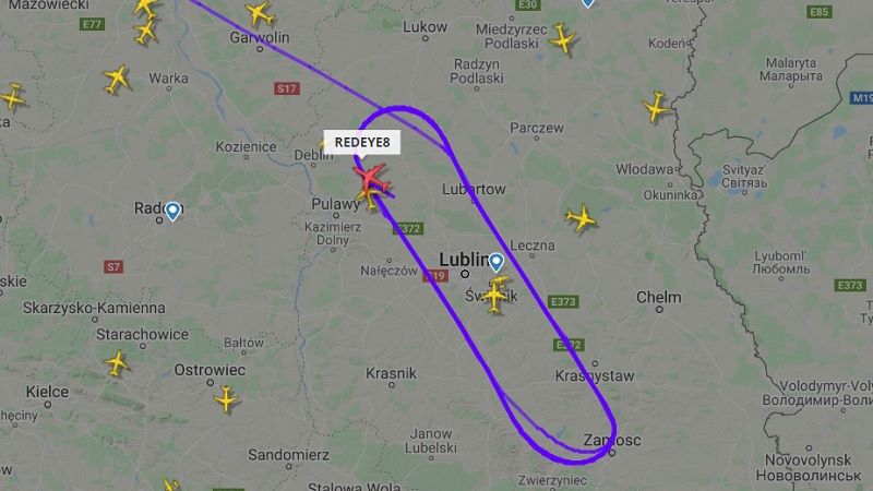 Samolot U.S. Air Force nad województwem lubelskim 27.08.2021