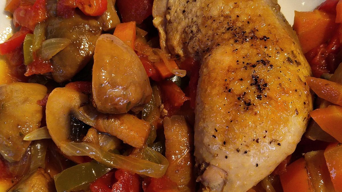 Duszone udko z kurczaka (samo mięso)