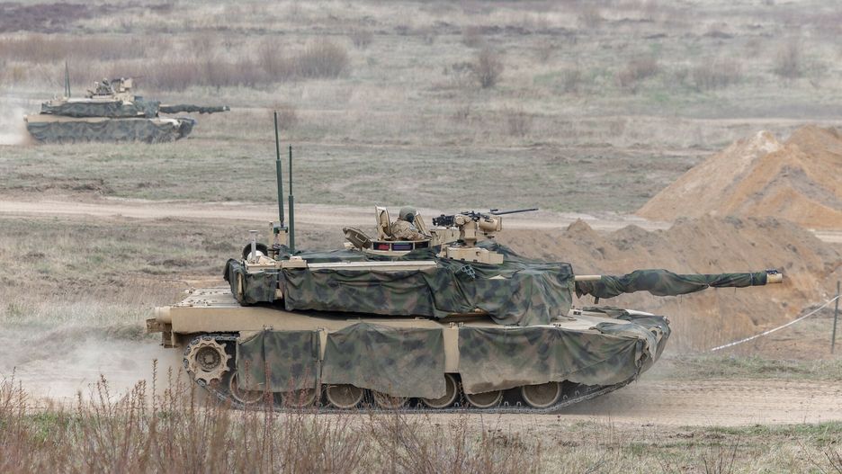 Pokaz ameryka?skich czo?g�w Abrams
25.04.2022 Drawsko Pomorskie. Poliigon Drawski Amerykanskie czolgi Abrams podczas pokazu na poligonie w Drawsku Pomorskim.. Fot Sebastian Nowik/REPORTER
Sebastian Nowik/REPORTER