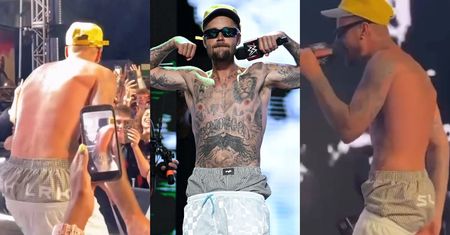 Półnagi Justin Bieber walczył na scenie ze SPADAJĄCYMI spodenkami: "ZERO szacunku dla publiczności" (ZDJĘCIA)
