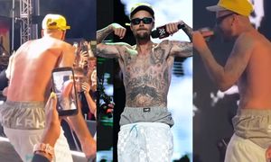 Półnagi Justin Bieber walczył na scenie ze SPADAJĄCYMI spodenkami: "ZERO szacunku dla publiczności" (ZDJĘCIA)