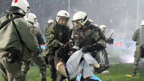 Kolejne starcia kibiców z policją w Grecji. Mecz został przerwany