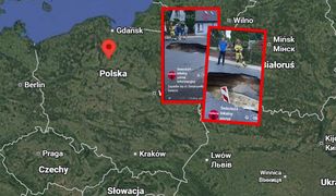 Świecie: ogromna dziura w jezdni. Zapadła się ziemia
