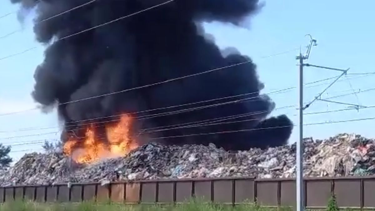 Pożar odpadów w Przysiece Polskiej