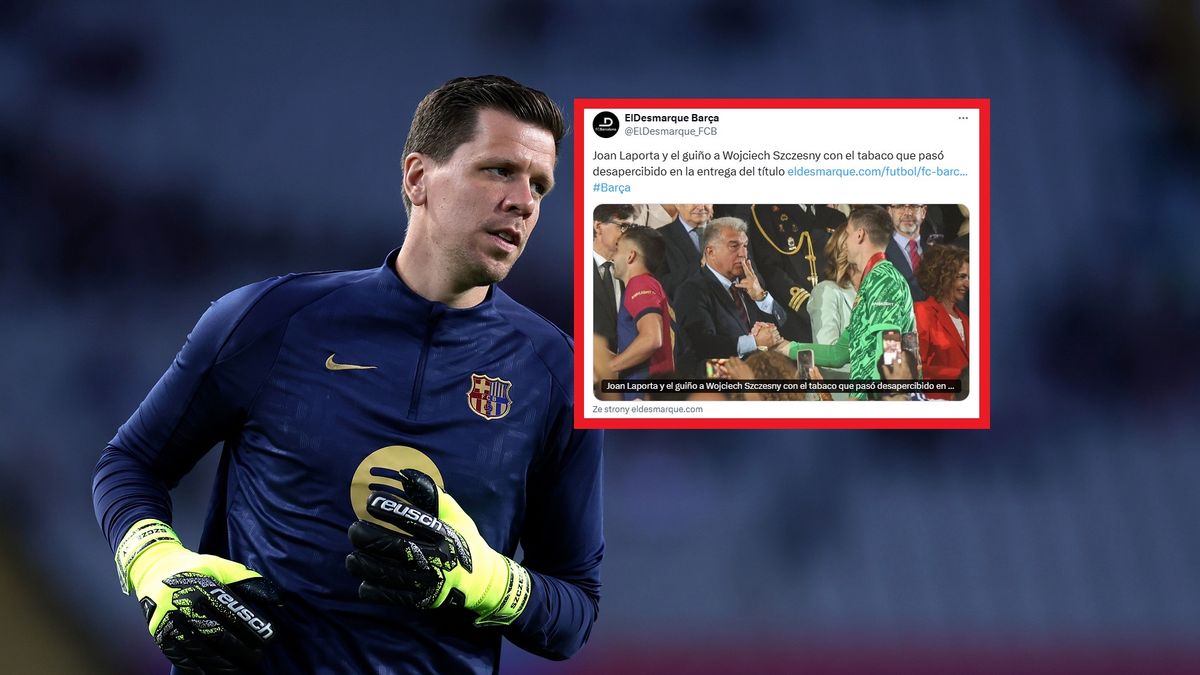 Getty Images / Maria Gracia Jimenez/Soccrates / Taki gest w kierunku Wojciecha Szczęsnego wykonał Joan Laporta