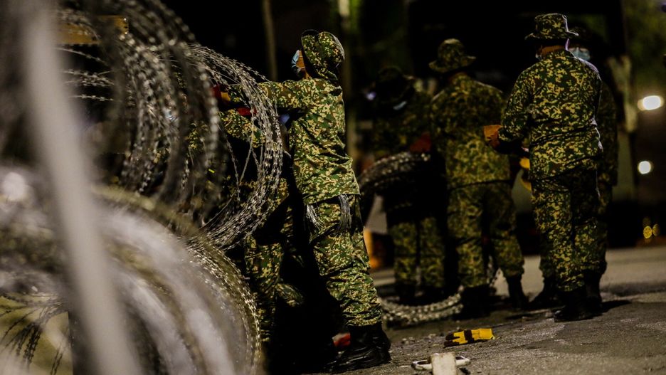 Malezja. Wojsko na ulicach Kuala Lumpur w czasie pandemii