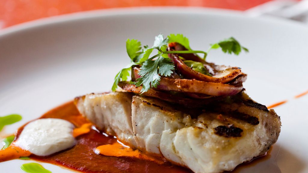 Labraks poddany obróbce wysuszającej mięso