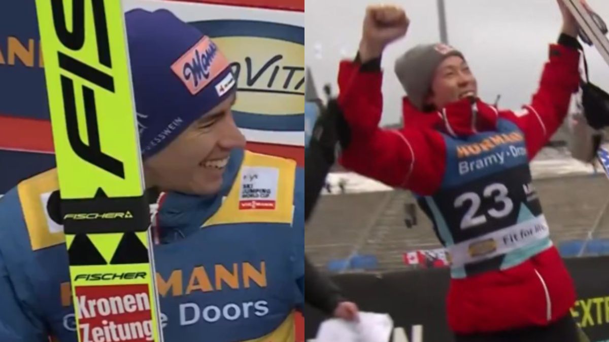 Na zdjęciu: Stefan Kraft i Ryoyu Kobayashi