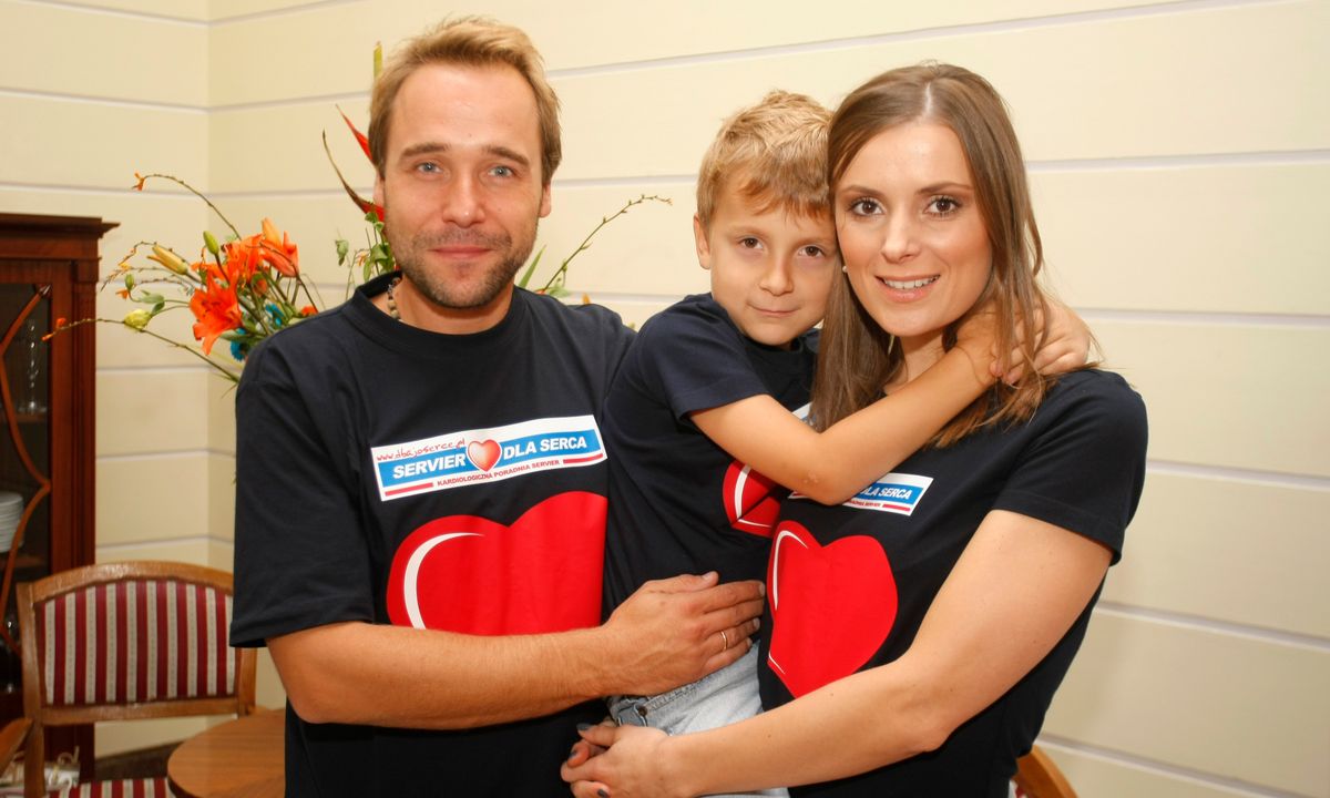 Łukasz Nowicki i Halina Mlynkova rzadko pokazują syna.