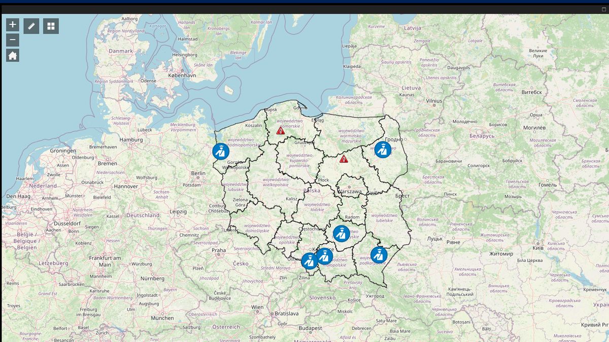 Mapa wypadków drogowych 2022