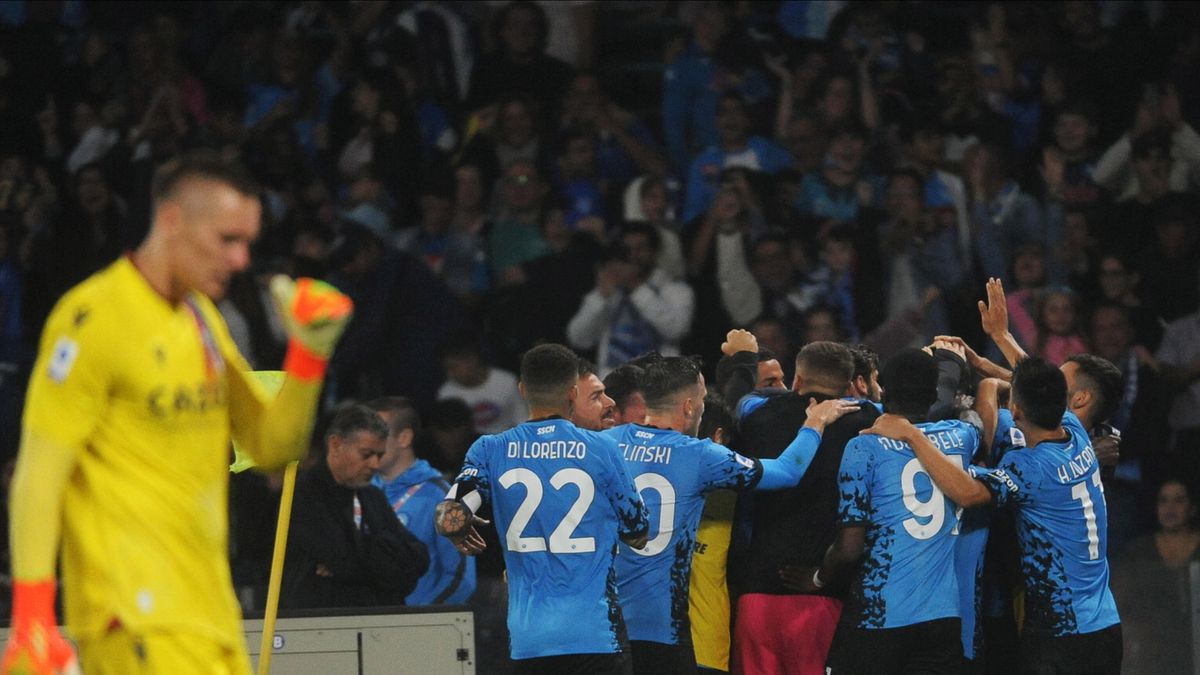 radość piłkarzy SSC Napoli po zdobyciu zwycięskiego gola