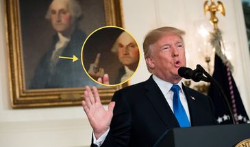 Przerobił znane obrazy. Tak, żeby wyśmiać zachowanie Trumpa