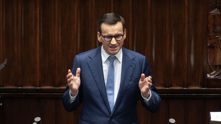 Mateusz Morawiecki podczas wygłaszania expose w Sejmie