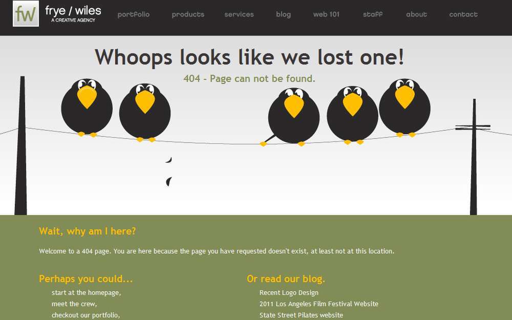 Strona błędu 404 - FryeWiles.com