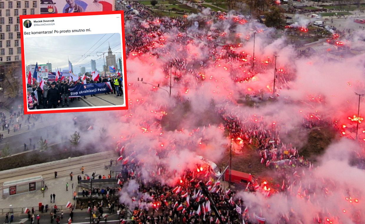 Skandaliczne hasła na marszu. "Kreml da premie"